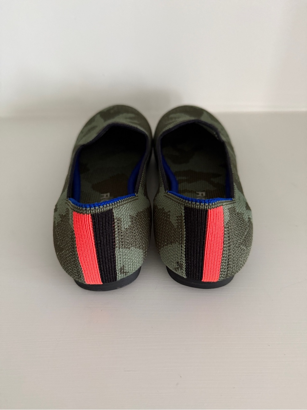 Kids Rothy's Olive Green Camo Knit Slip-Ons - Picture 3 of 6